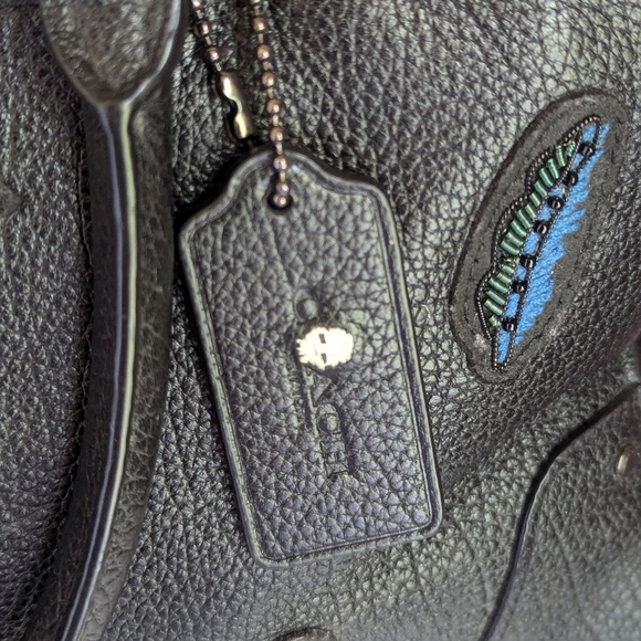 Coach Black Satchel with Vibrant Accents - Picture 12 of 16